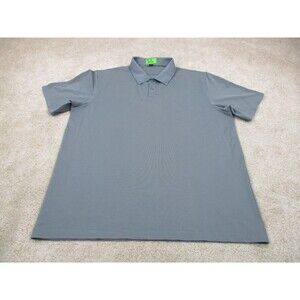Lululemon Cotton Pique Short Sleeve Polo Shirt Mens 2XL XXL Blue Golf Golfing